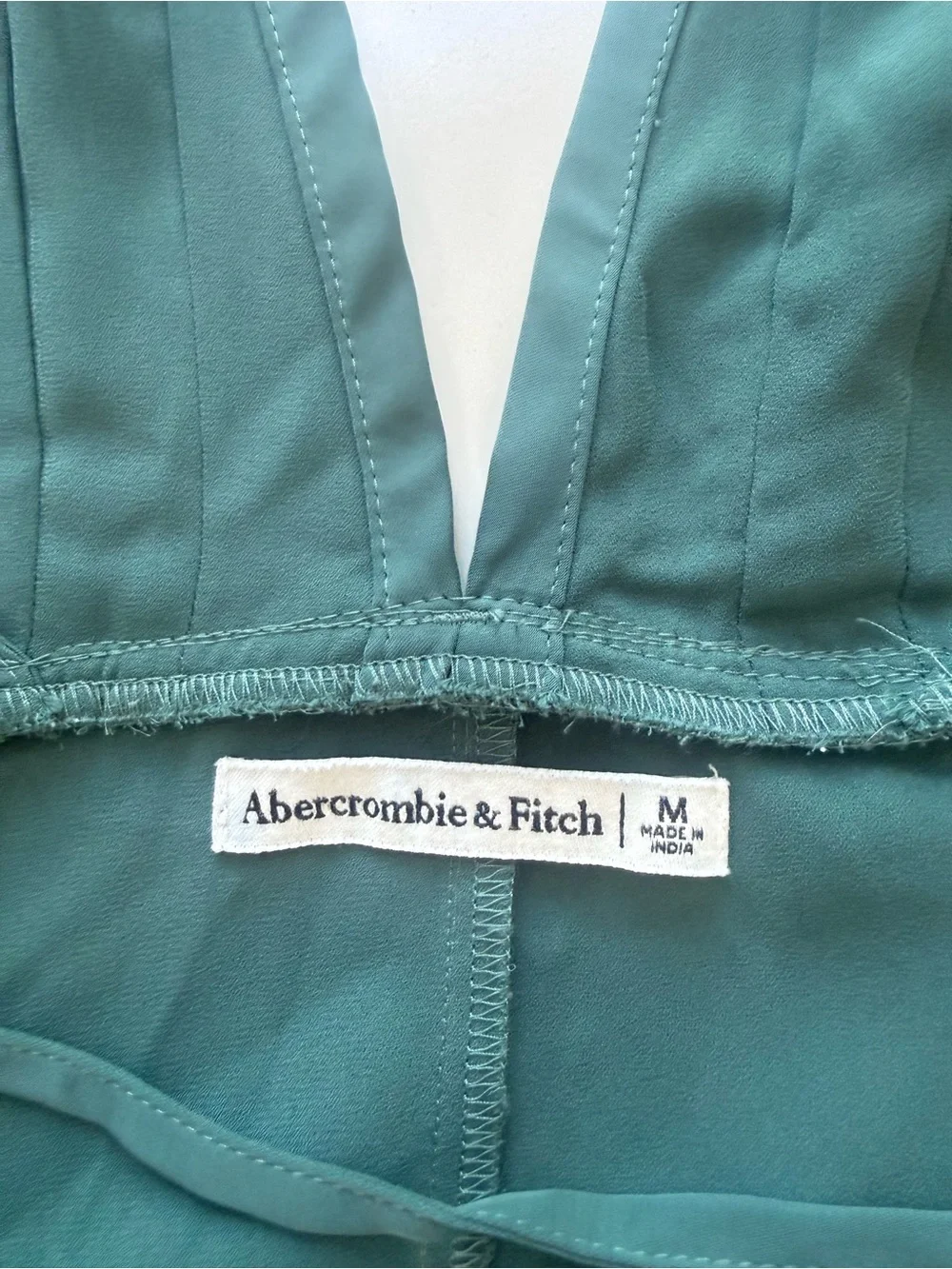Abercrombie & Fitch Tie-Shoulder Satin Wrap Maxi Dress Size Medium